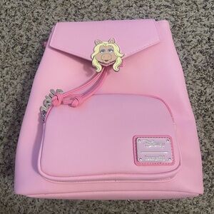 New Loungefly The Muppets Miss Piggy Drawstring Mini Backpack